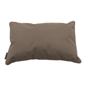 Cuscino rettangolare marrone per esterni, per mobili da giardino.