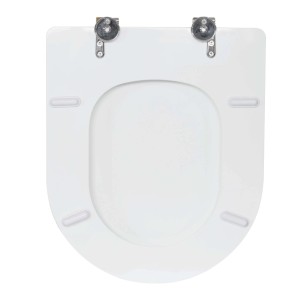 Copriwater ovale Esedra in mdf bianco