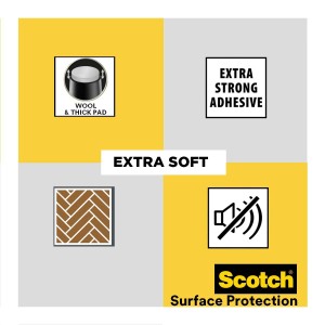 Caratteristiche del prodotto t.b.t.: Extra morbido, forte adesivo, fonoassorbente, con feltro di lana.