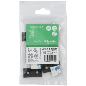 Schneider Electric Thorsman base autoadesiva, confezione da 10, nera, 19x19mm, per fascette.