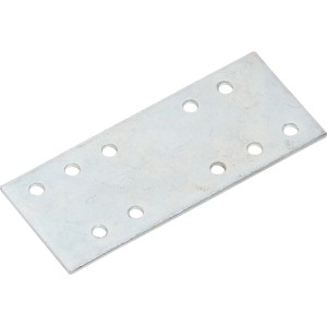 Connettore piatto zincato rettangolare 100x40 mm con fori per giunzioni in legno.