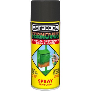 Spray antiruggine t.b.t. per metallo, bomboletta gialla con coperchio nero.