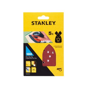 Carta vetrata Stanley Mouse, grana 180, confezione da 5