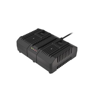 Worx 20V Dual Charger WA3883 per caricare due batterie contemporaneamente.