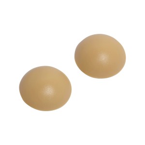 Due paracolpi da muro OBI beige autoadesivi, Ø 30 mm, per proteggere le pareti dai danni.