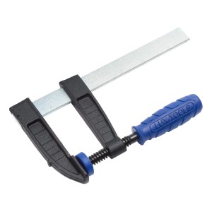 Morsetto a vite LUX Classic, 160x80mm, con manico blu. Utensile di serraggio per fai da te e professionisti.