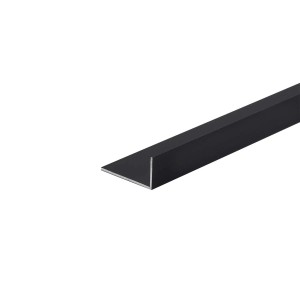 Profilo angolare a L 1 m alluminio 30x15x1000 mm nero opaco