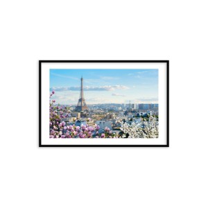 Stampa incorniciata 40x60 cm parigi floreale