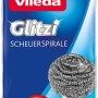 Vileda Glitzi spirale abrasive confezione da 3 in acciaio inox per pulizia energica.