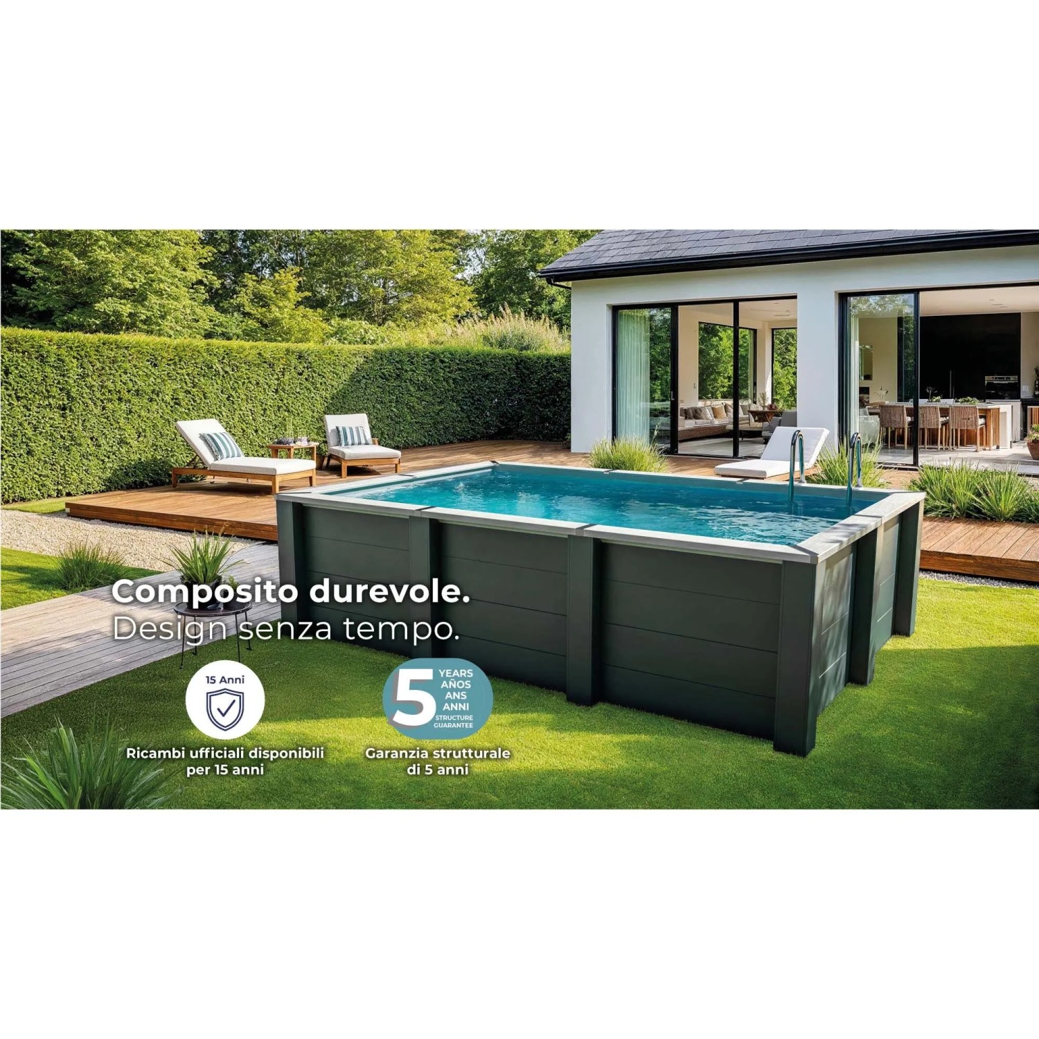 Piscina fuori terra in composite rettangolare Gre Avantgarde Nova 315x175 H96 cm_6