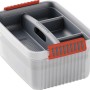 Contenitore K-Latch S con coperchio, trasparente/grigio, versatile.