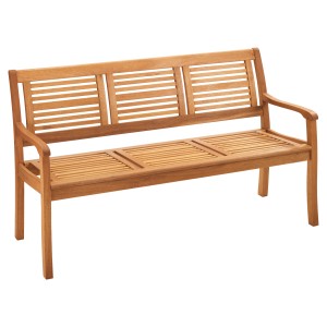 Panca da giardino OBI Chelsea, 3 posti in legno di eucalipto oliato.