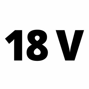 Immagine simbolo: marcatura 18V per batteria Einhell Power X-Change.