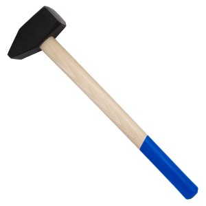 Mazza da edilizia con testa in acciaio e manico legno 3 Kg