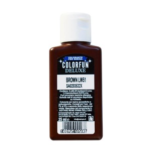 Colorante marrone t.b.t. per resina epossidica, flacone da 25ml.