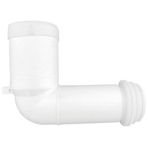 Curva sifone in plastica bianca, Curve HT, per impianti idraulici.