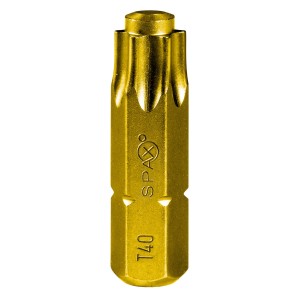 Spax BITs T40 color oro, pezzo singolo per avvitatura.