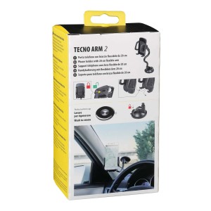 Confezione del supporto per telefono da auto t.b.t. con braccio flessibile.