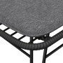 Dettaglio: Set balcone Takone nero con cuscino seduta grigio.