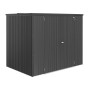 Armadio da esterno Biohort Large, grigio scuro metallizzato, 177x222x150cm, per giardino, terrazza e balcone.