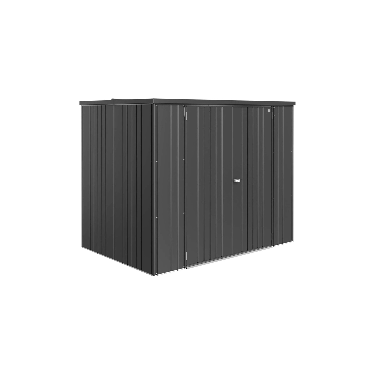 Armadio da esterno Biohort Large, grigio scuro metallizzato, 177x222x150cm, per giardino, terrazza e balcone.