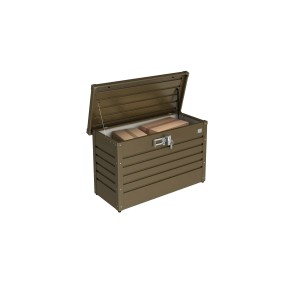 Biohort Paket-Box 100 aperta in bronzo metallizzato con pacchi. Box universale.