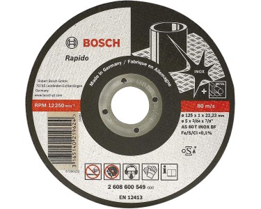 Dischi per smerigliatrice Bosch Rapido Inox Ø 125 mm