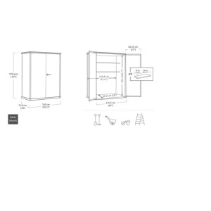 Porta attrezzi in PVC Keter Vertical sp. 20 mm marrone chiaro 1,16 m²