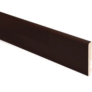 Dettaglio di un battiscopa marrone scuro (Battiscopa).