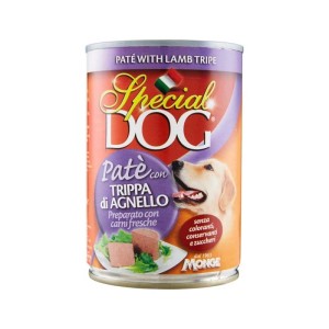Cibo umido per cani Monge Special Dog trippa agnello e coniglio 400 gr