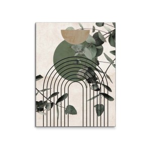 Canvas 30x40 cm set green arcs - down