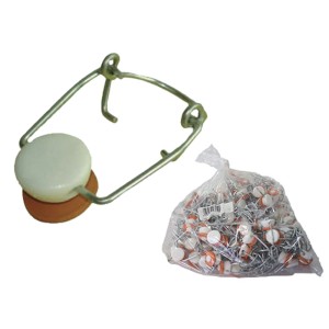 Chiusure a leva con guarnizione e sacchetto di chiusure a leva.