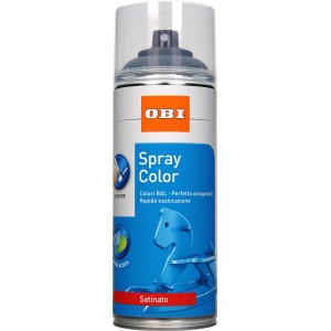 Bomboletta spray di vernice colorata, colore e proprietà come da etichetta.