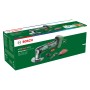 Bosch Universal 18V-32 multiutensile a batteria nella scatola con accessori.