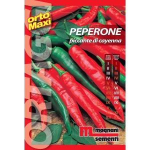 Confezione di semi di peperoncino di Cayenna: Chili piccante per il tuo orto.