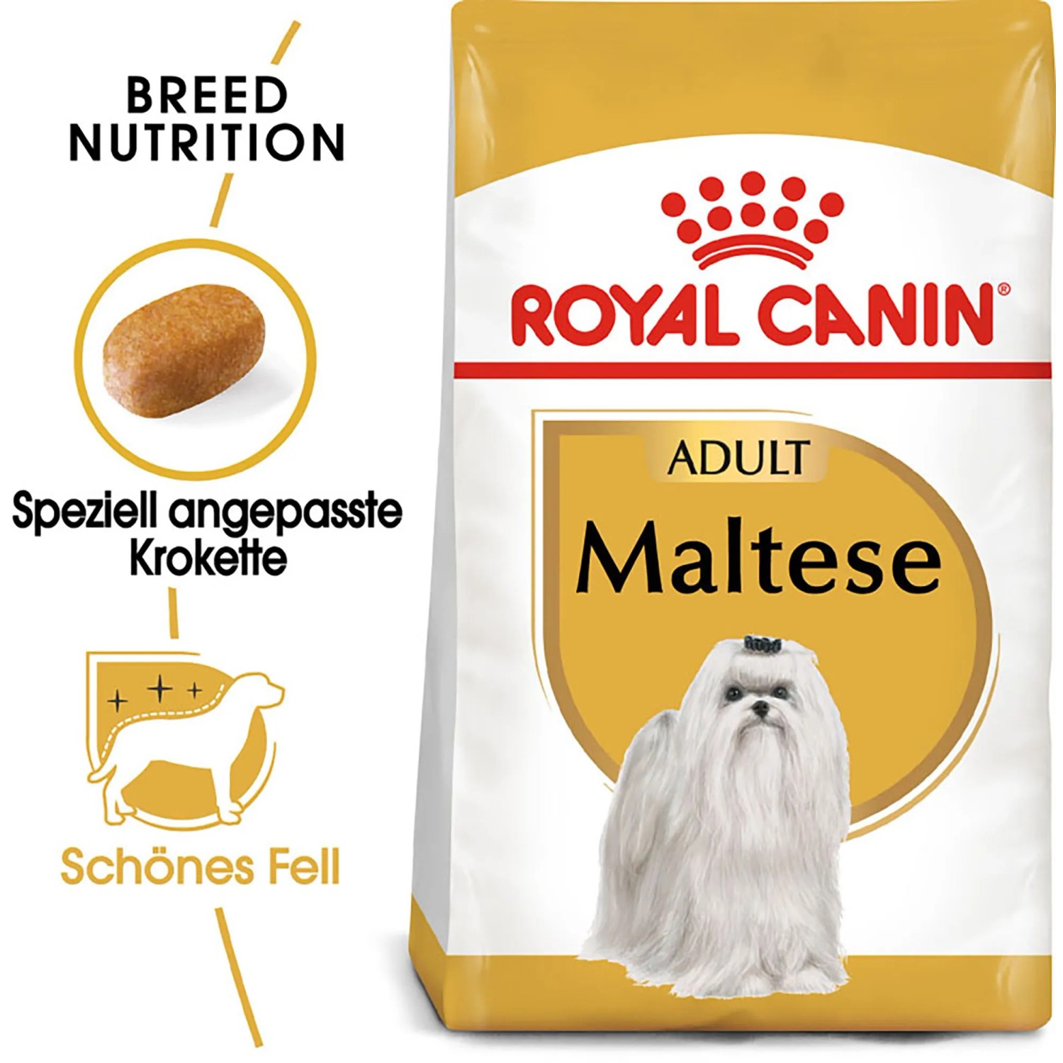 Royal Canin Maltese Adult, alimento secco per Maltese da 10+ mesi, confezione da 1,5kg.