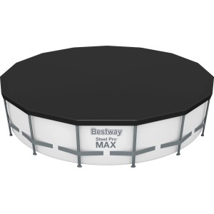 Copertura per piscina Bestway in PVC nero per piscine con Ø 457 cm. Telone in PVC con coulisse.
