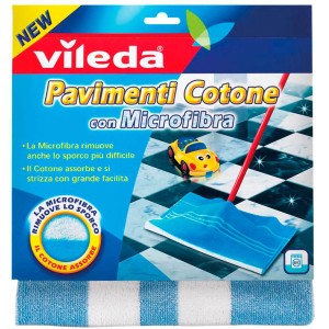 Panno Vileda in cotone con microfibra per la pulizia dei pavimenti.