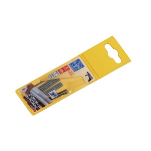 Set di 10 punte da trapano per metallo LUX da 2 mm in confezione gialla. Ideale per metalli non ferrosi.