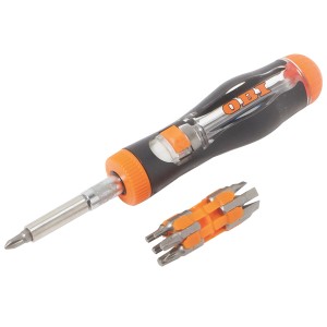 Cacciavite telescopico OBI 13 in 1 con set di inserti e manico bicomponente.