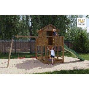 Gioco da giardino Mars con scivolo e altalene 558 x 301 x H275 cm
