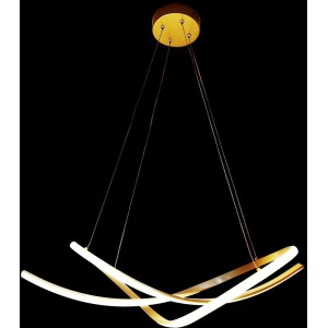 Moderna lampada a sospensione a LED t.b.t. per spazi abitativi.