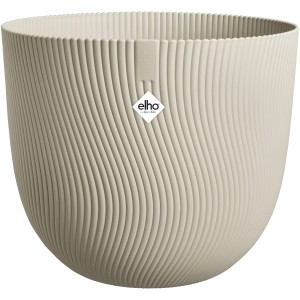 Vaso per fiori Elho Sereh beige, Ø 30 cm, con superficie strutturata per interni ed esterni.