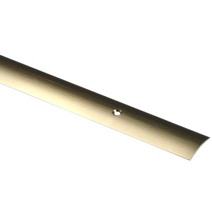 Profilo di transizione in alluminio anodizzato titanio spazzolato, larghezza 25mm, per collegare pavimenti.