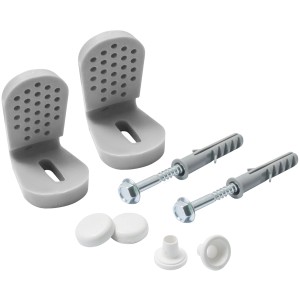 t.b.t. Ricambi per cassette WC, composto da staffe, viti e coperture.