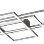 Moderna lampada da soffitto a LED Trio Irvine, 60W, nickel opaco, con design geometrico.