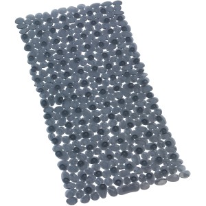 Tappetino per vasca Wenko Paradise, antracite, 71x36cm, con struttura antiscivolo e ventose per una presa sicura nella vasca.