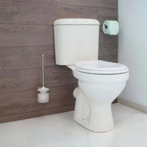 Vaso a terra Lake WC monoblocco scarico a parete bianco