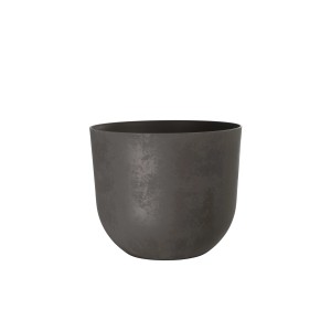 Vaso per piante nero t.b.t. per interni ed esterni.