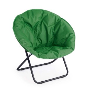 Poltrona in acciaio e poliestere Moon 82x14x82 cm verde